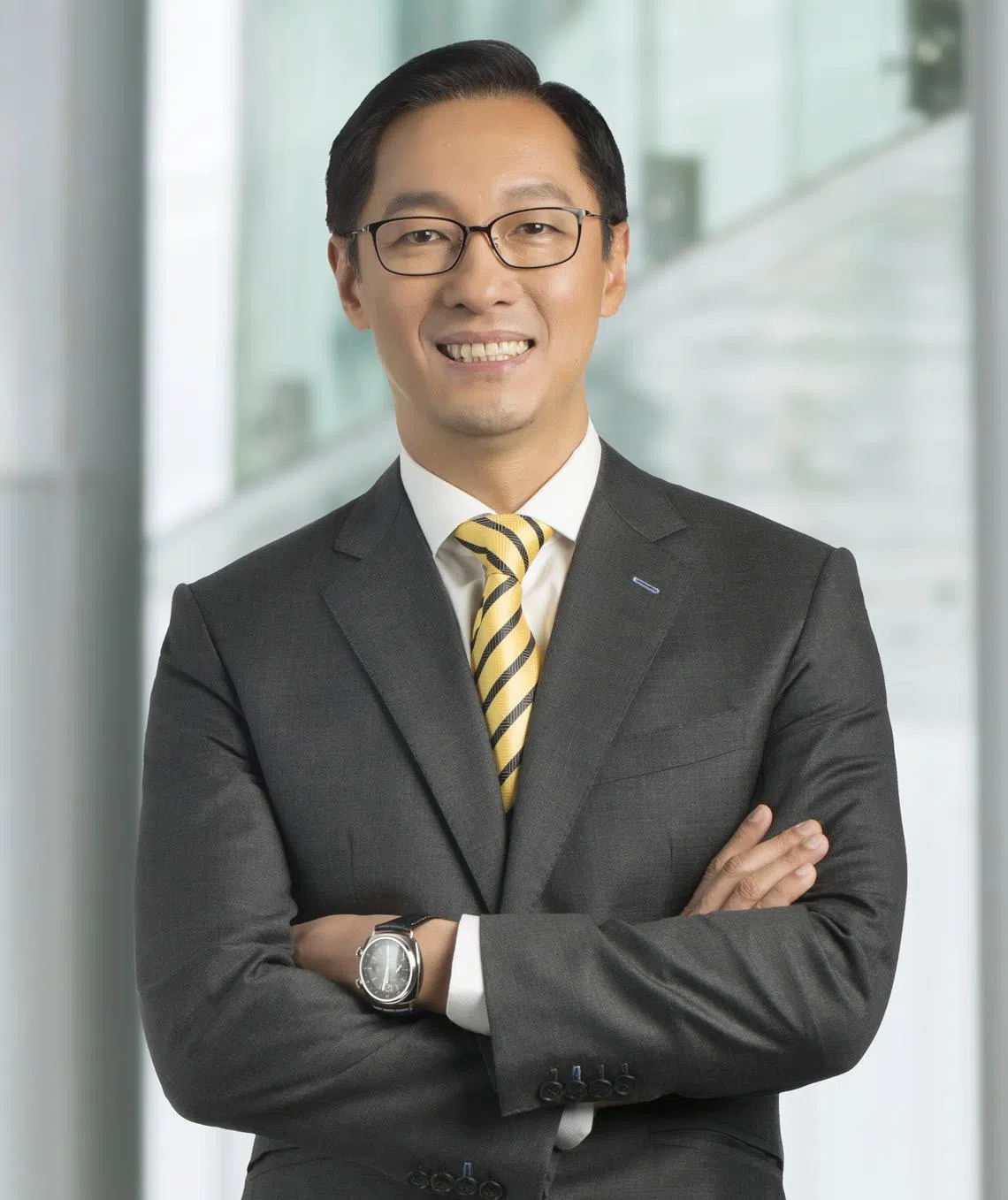 马来亚银行企业银行部主管林国文说，银行荣幸赞助金字品牌奖，表彰最具实力与潜力的本地企业。（马来亚银行提供）