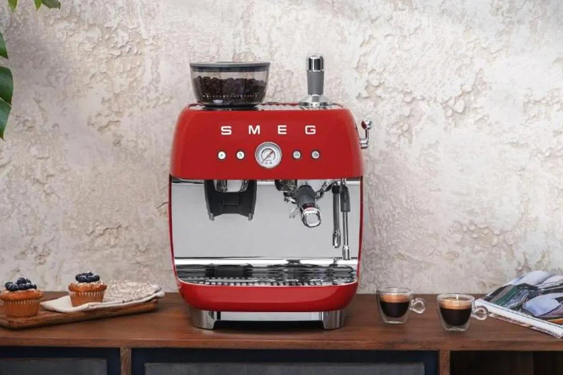 Smeg咖啡机，研磨咖啡豆更均匀。（商家提供）