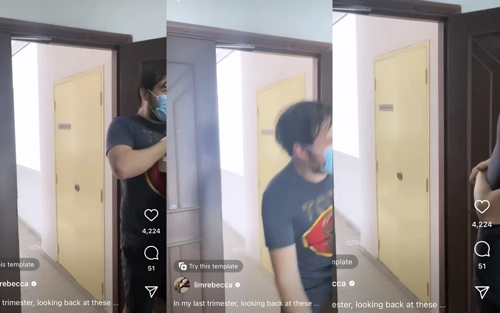 Matthew知道妻子怀孕后，开心地与妻子相拥。（取自林慧玲IG）