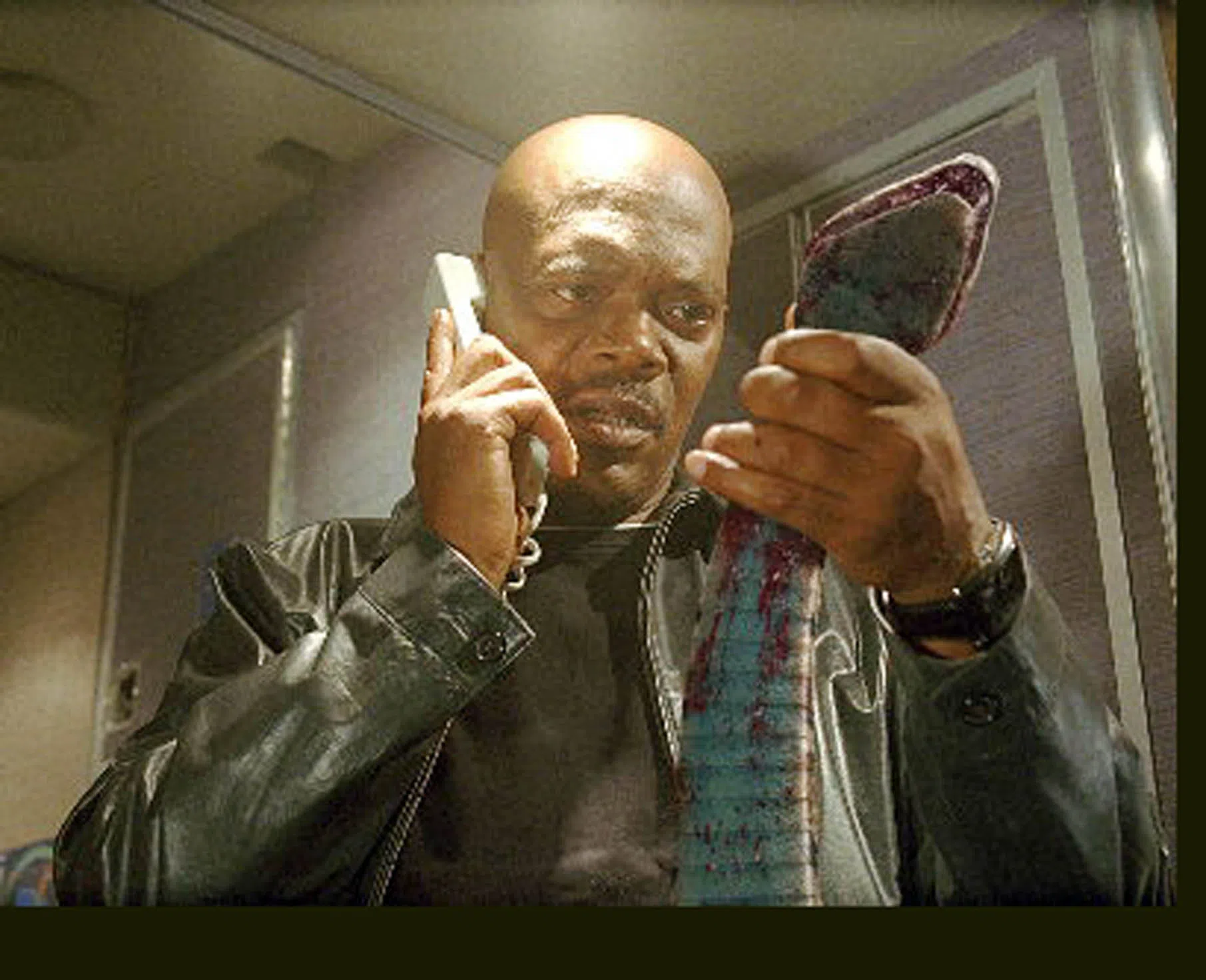 Samuel L Jackson在飞机上与毒蛇纠缠。（档案照）