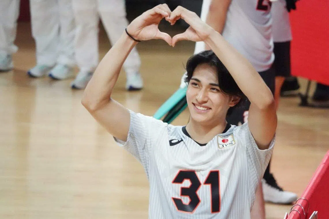 日本排球手高桥庆帆的父亲是伊朗人，母亲是日本人，所以五官非常深邃。（互联网）