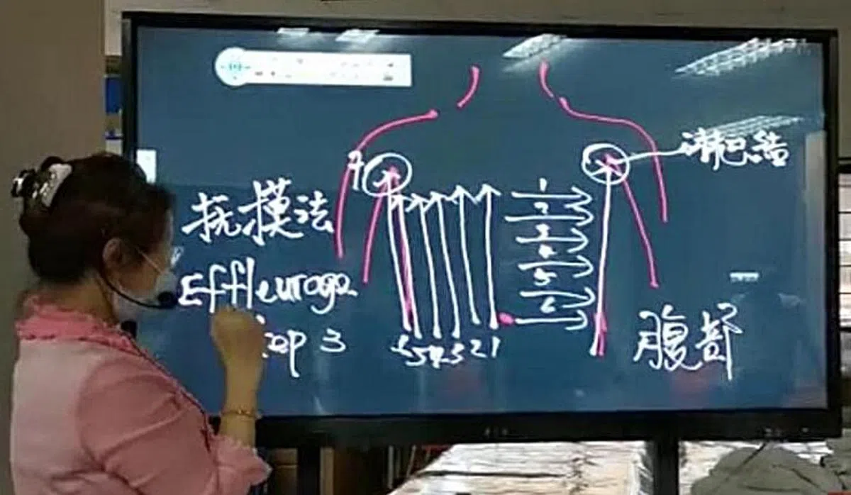 许秀凤在线上授课。（图/受访者提供）