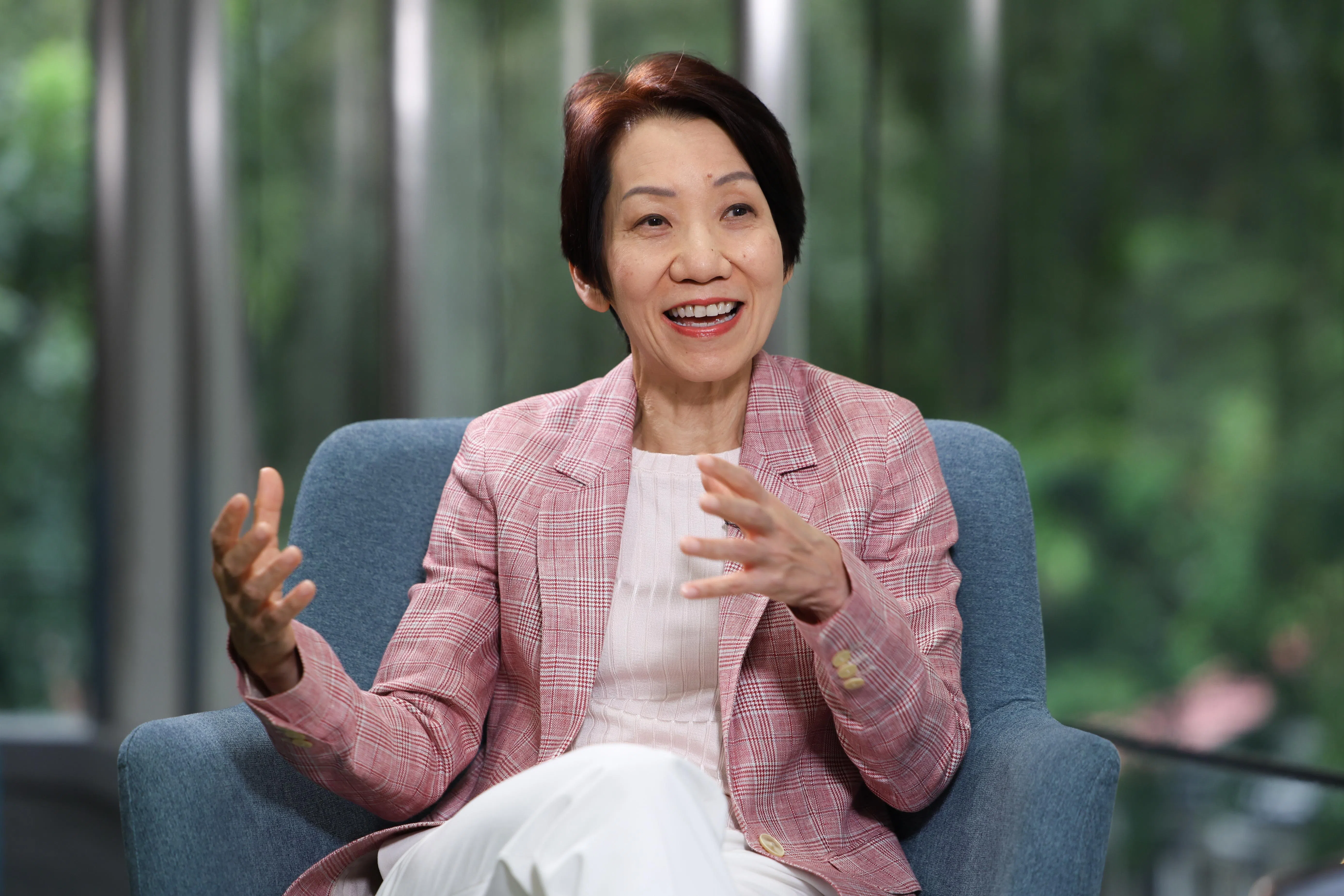 傅海燕说，气候风险已植根于投资者的思维模式，许多银行也开始把气候风险纳入考量。（关俊威摄）