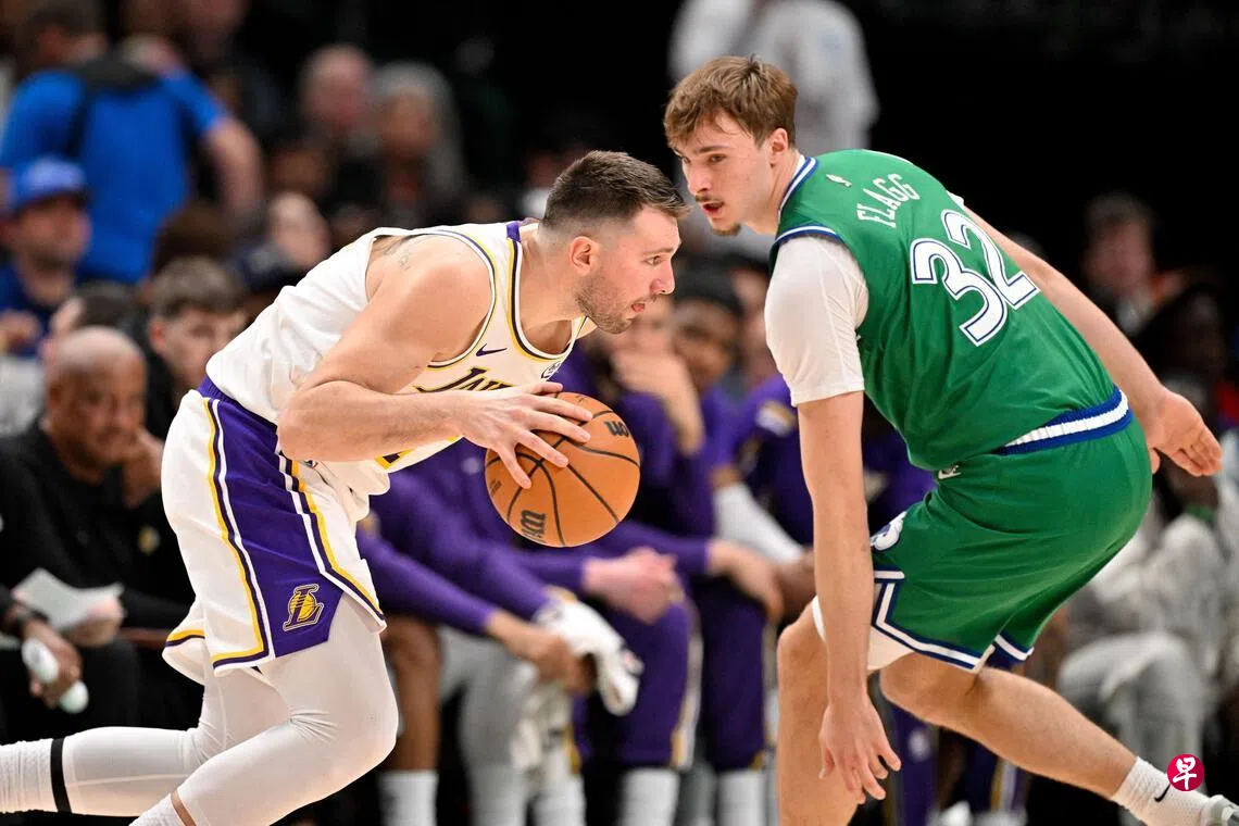 面对老东家保持全胜东契奇率湖人再擒小牛| 联合早报