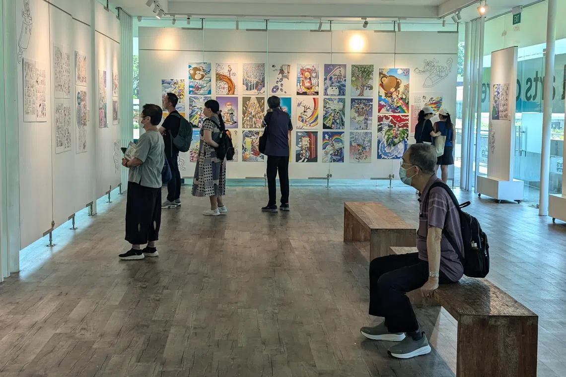 “无语无常无所畏”——无语人声回顾展4月3日至7日在视觉艺术中心展出，汇聚他近50年来的重要作品。（王朝弘提供）