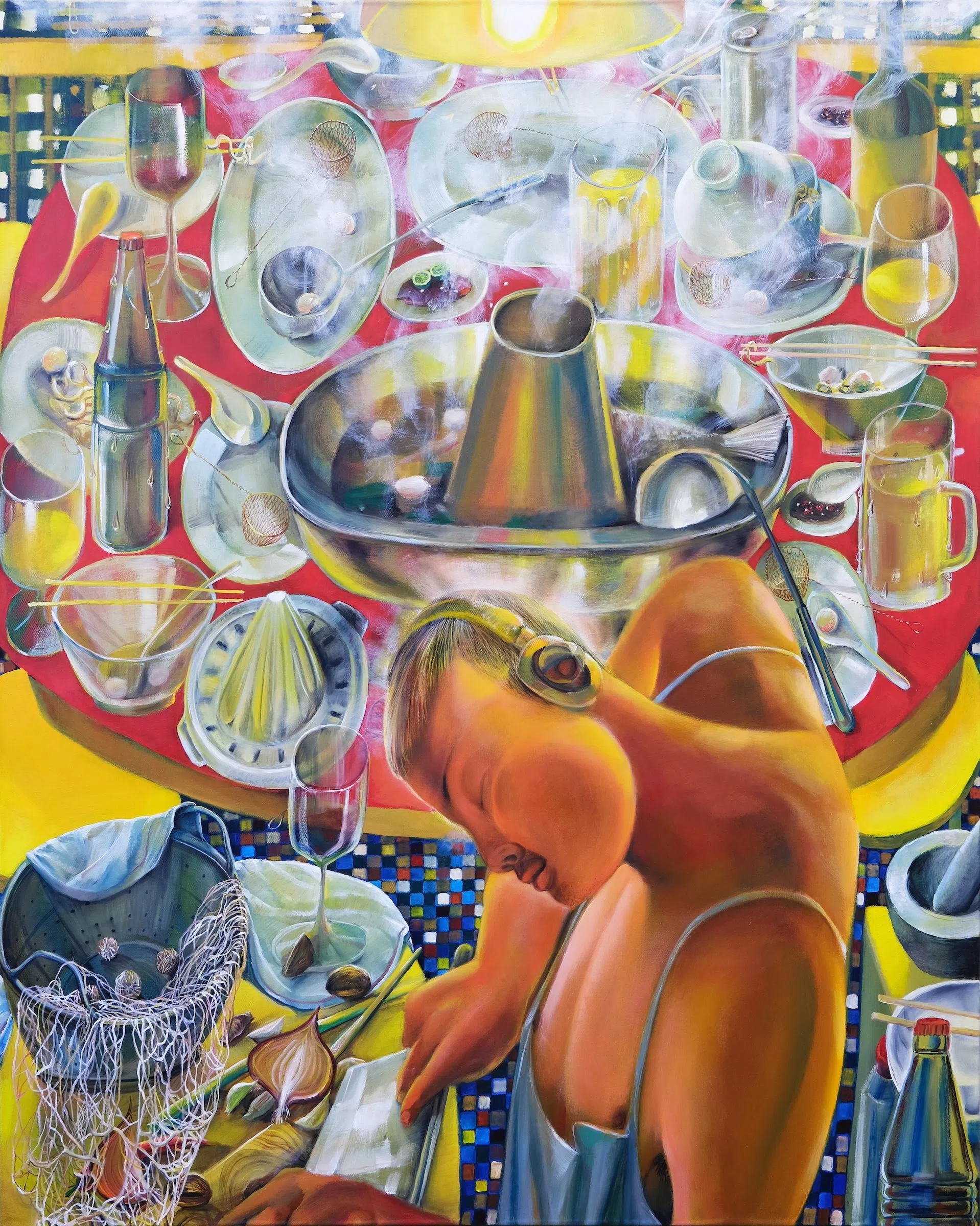 王亮杰油画《想你》（2024）将参展第三届新加坡艺博会。（Yavuz画廊提供）