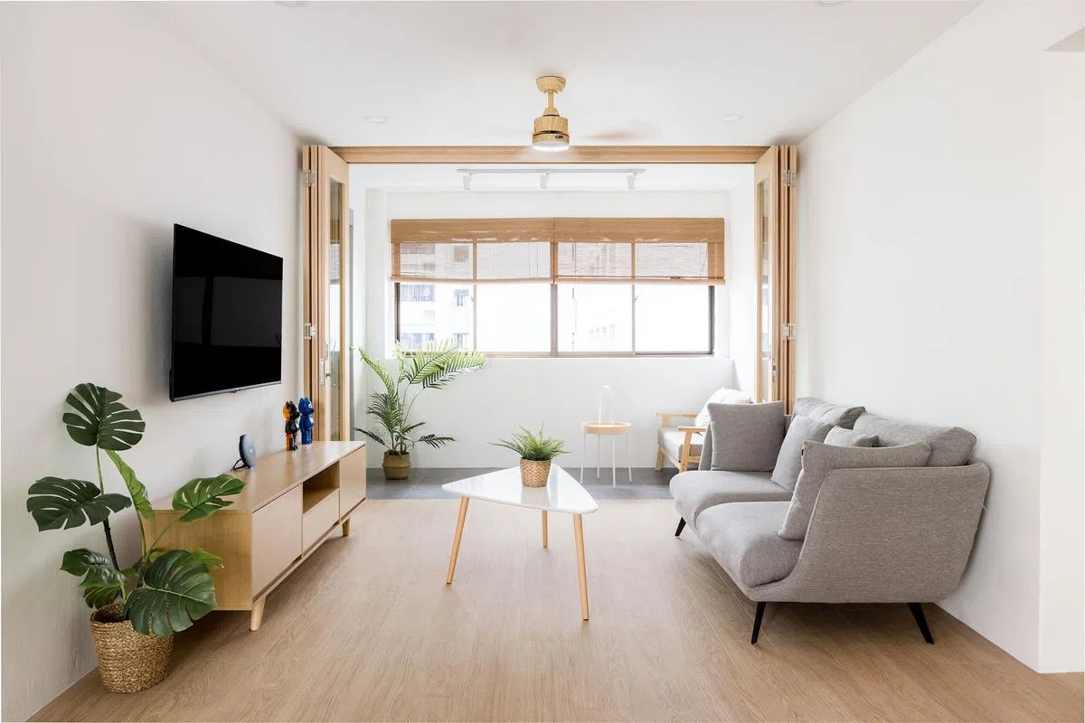 畅通的阳台是客厅的延伸。