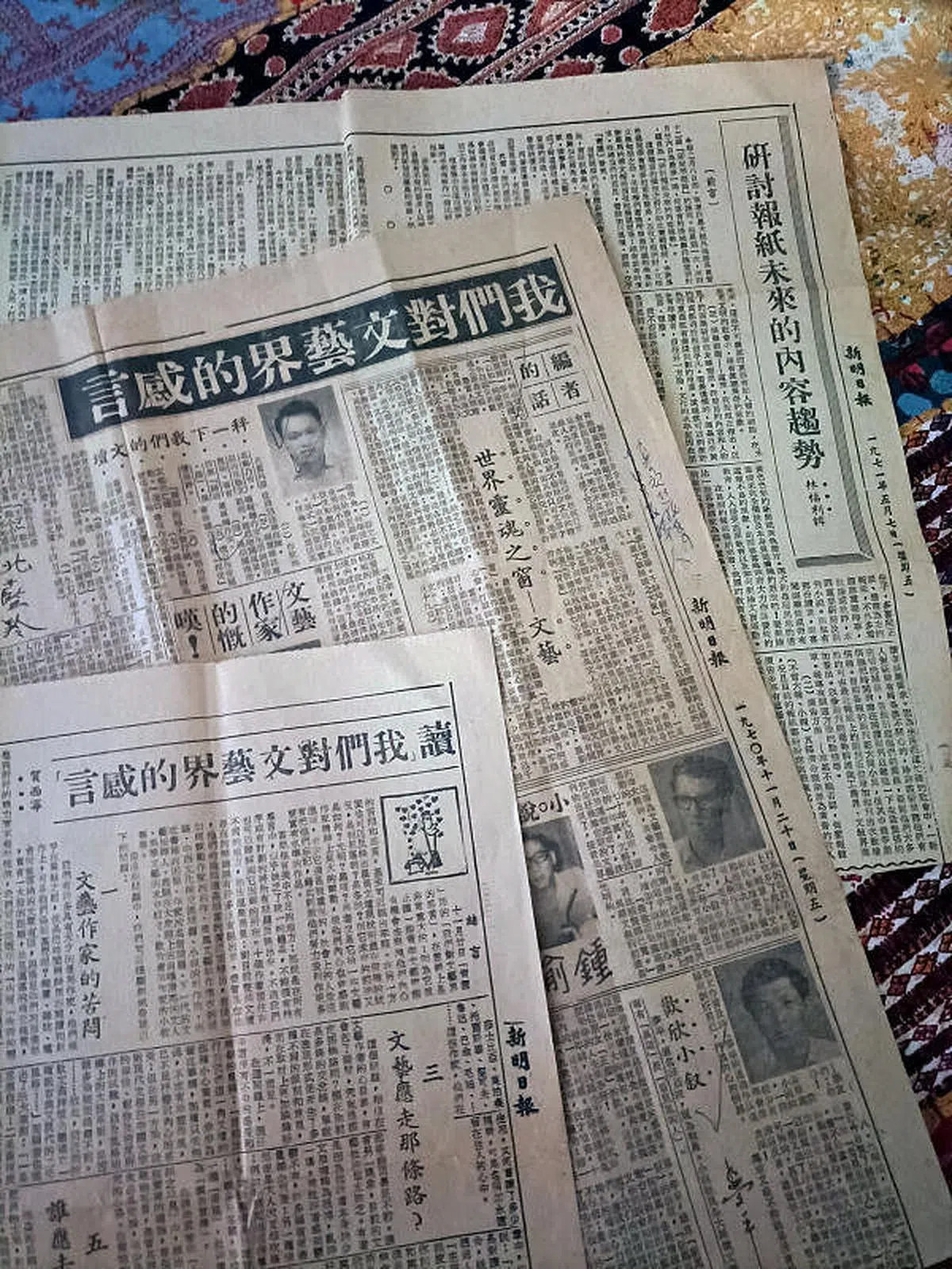 《青园》主催的专题特辑剪报。