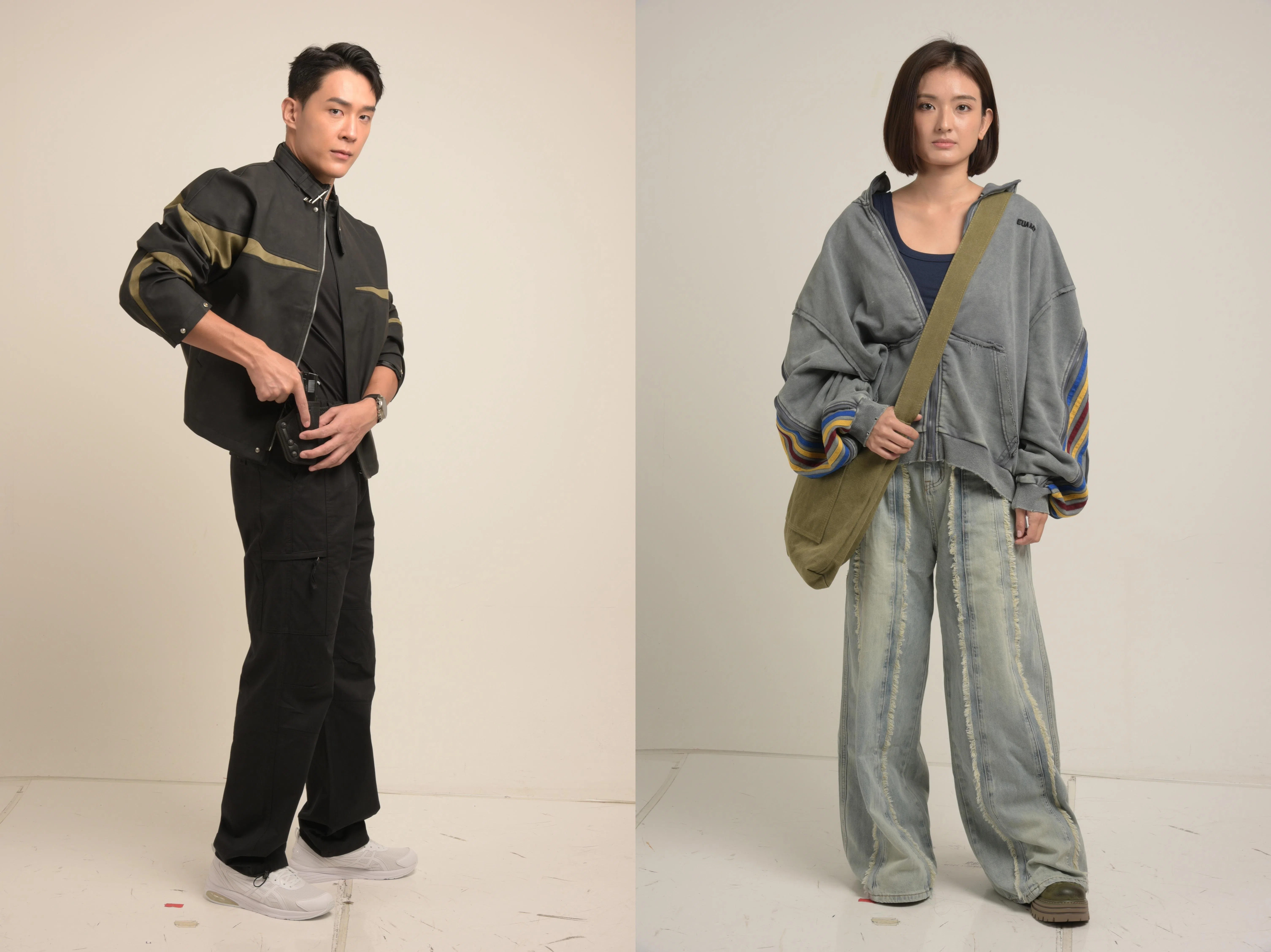 刘以豪将和邓伟德（左图）、洪凌（右图）有较多的对手戏。（新传媒提供）