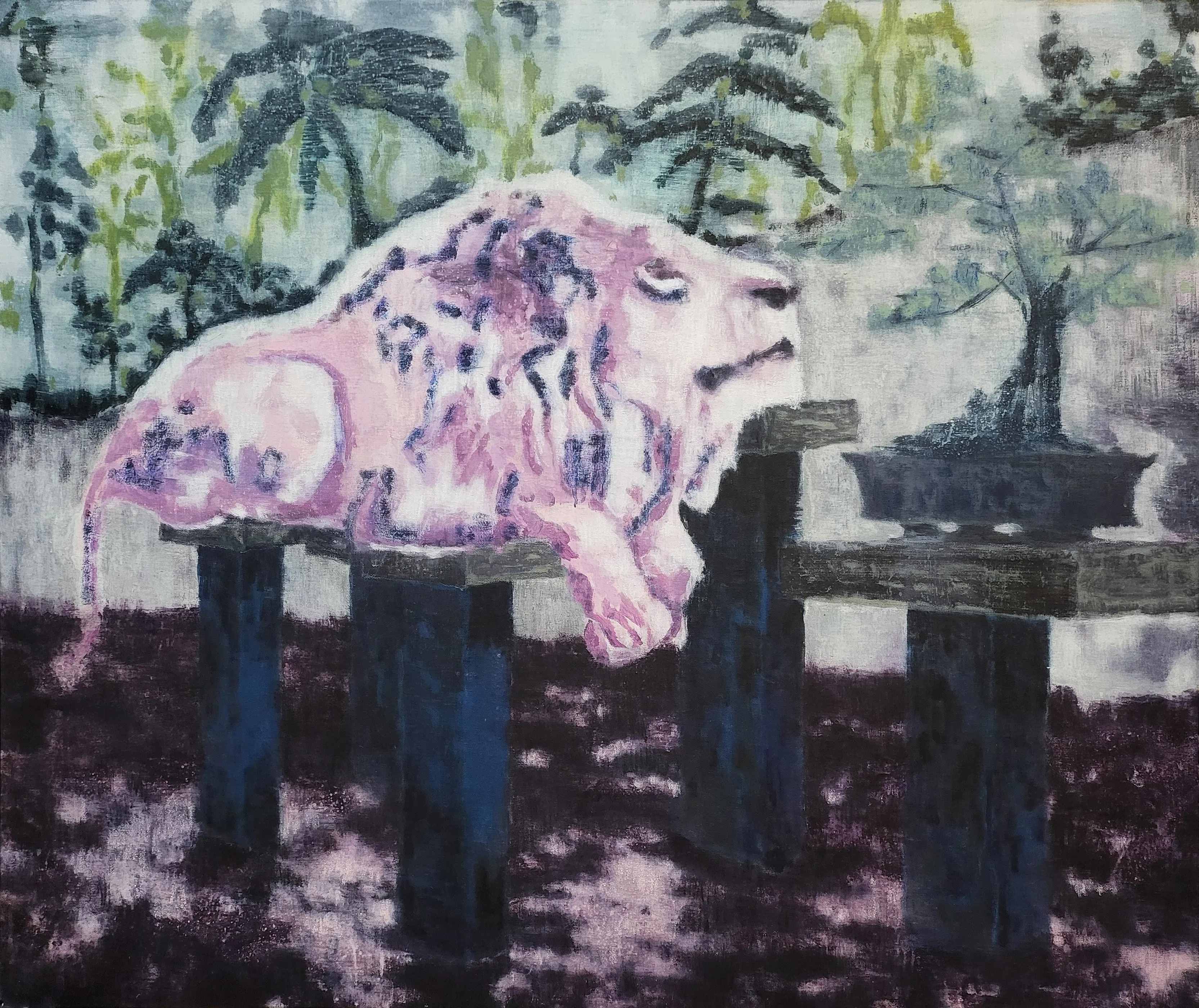 戴玮利《热带狮》（2022）。（谁先觉画廊提供）