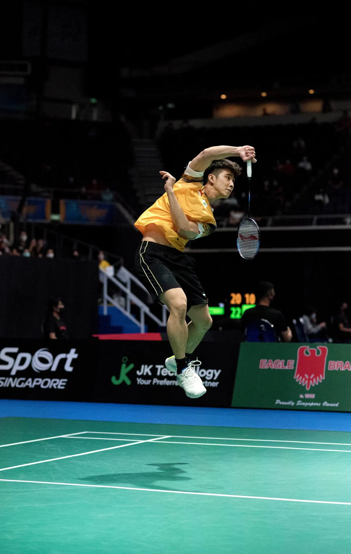 骆建佑河内东运会男单决赛关键时刻落败，与金牌失之交臂，这回希望能战到最后拿下金牌。 (法新社)