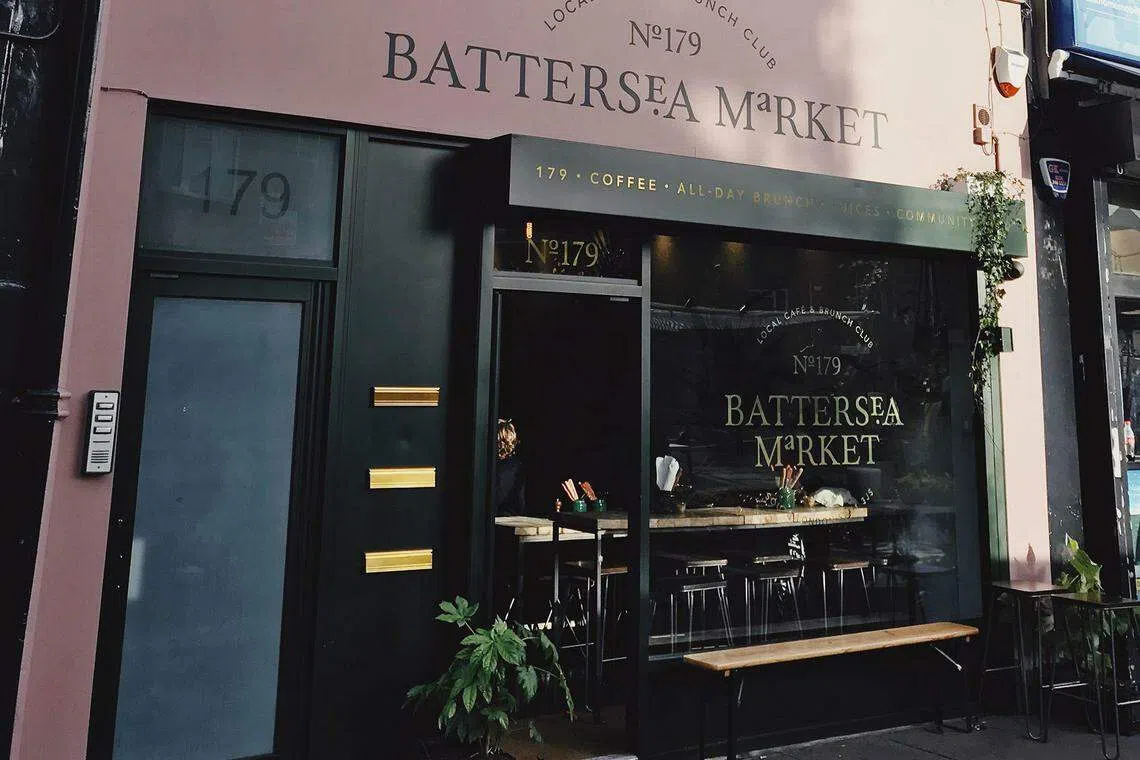 苏微理在伦敦开的早午餐店，以新加坡融合英国特色为主题。（受访者提供）