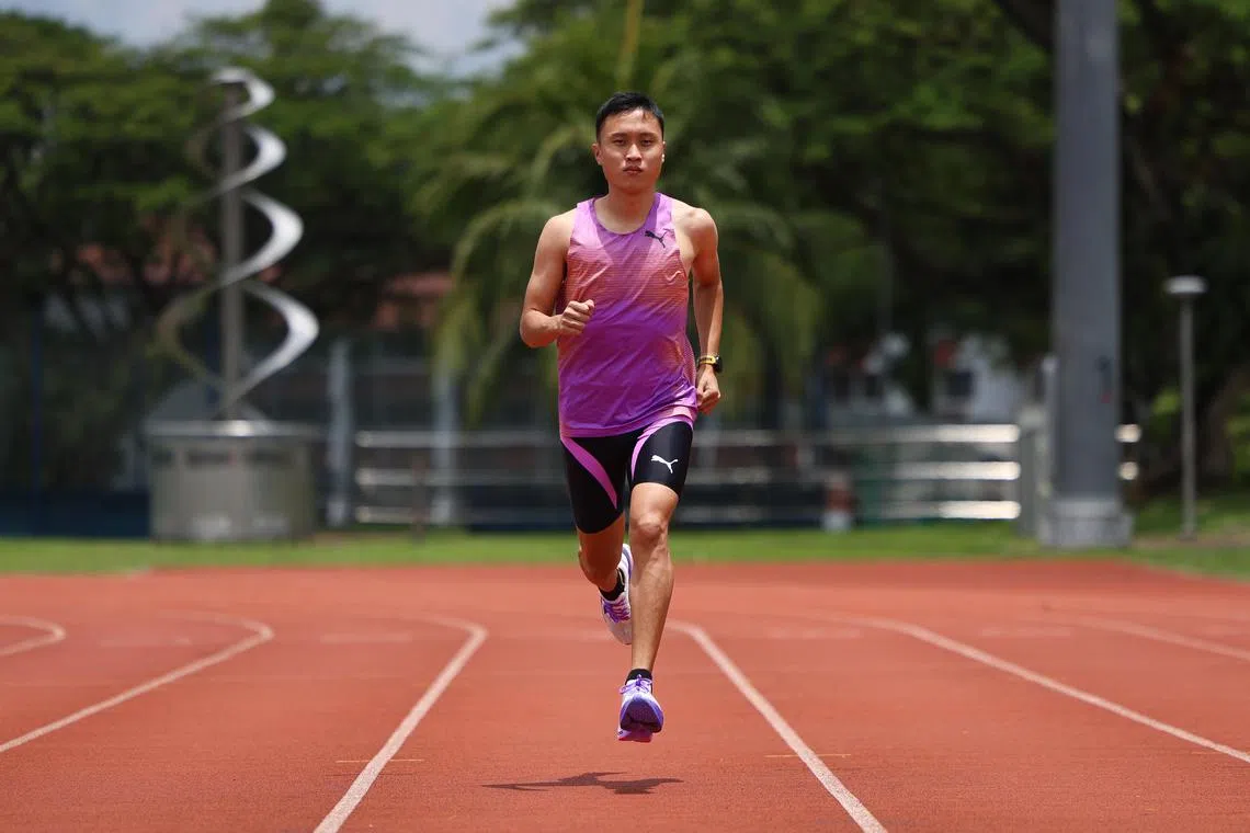 吴文熙（图）认为，在外出比赛时，他与李瑛粧的默契有助于他们在赛前准备妥当，跑出更好的成绩。（关俊威摄）