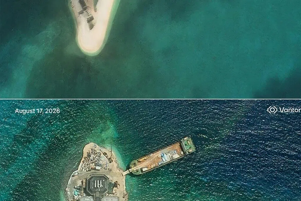 中国加速推进南中国海军事建设 鸭公岛现新设施