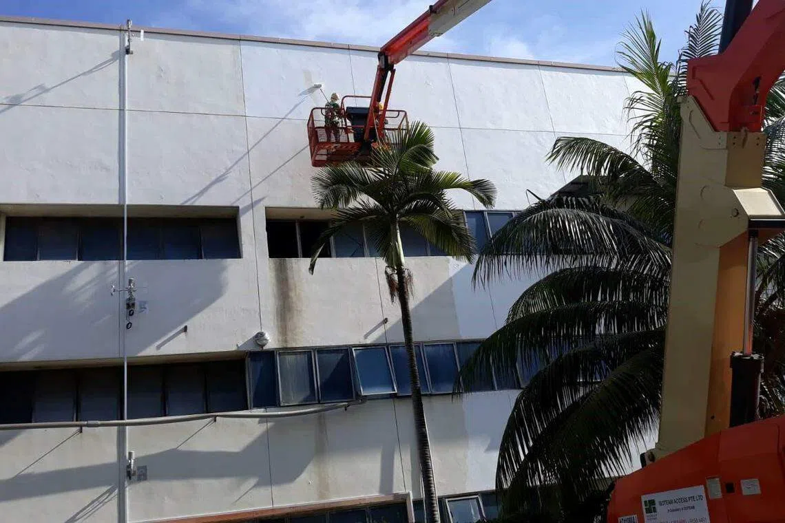整体而言，漆上隔热涂料的建筑，所散发的热量下跌高达30％，可使建筑周围气温降低达2摄氏度，行人走在街道上可感受到环境温度低了约1.5摄氏度。（南洋理工大学提供）