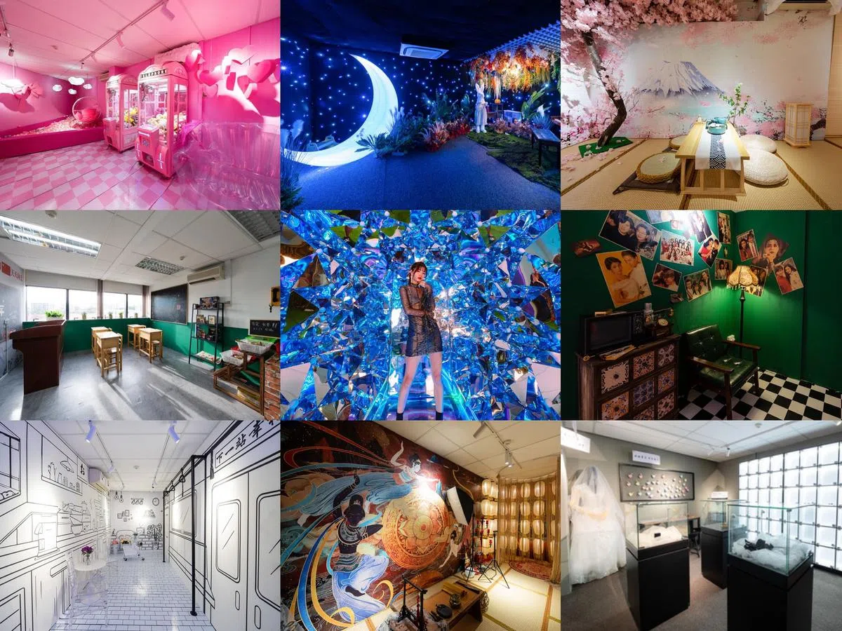 本地最大型自拍馆里拥有众多主题的房间（取自iWAN官网）。