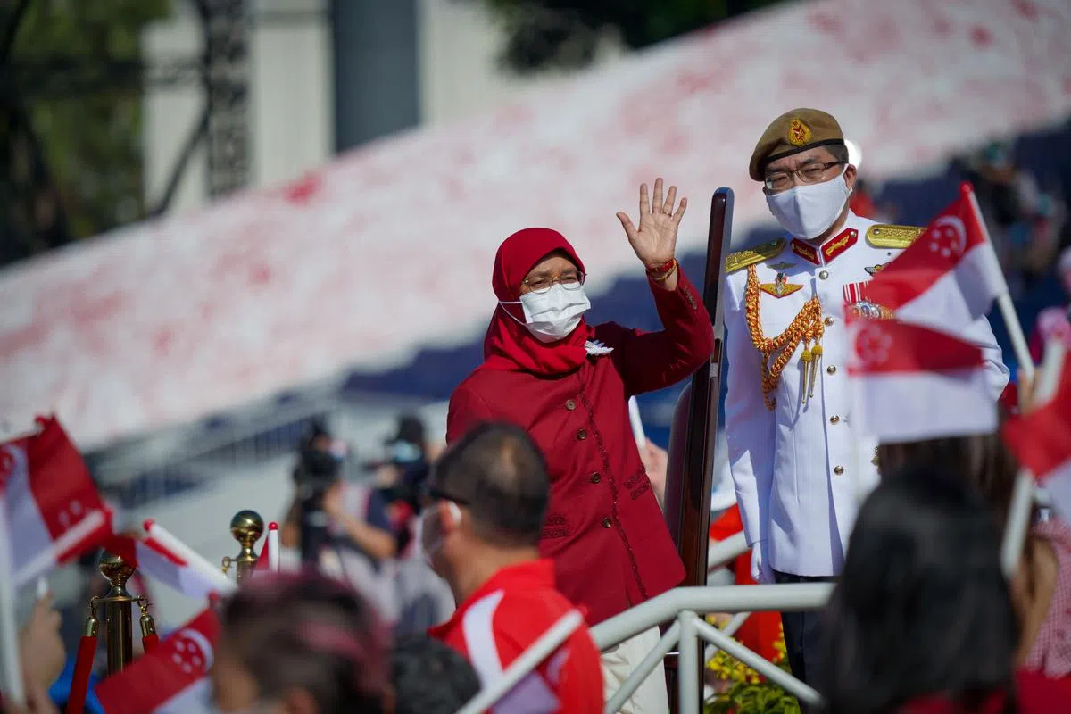 这是哈莉玛总统第四年以总统的身份出席国庆典礼。（林泽锐摄）