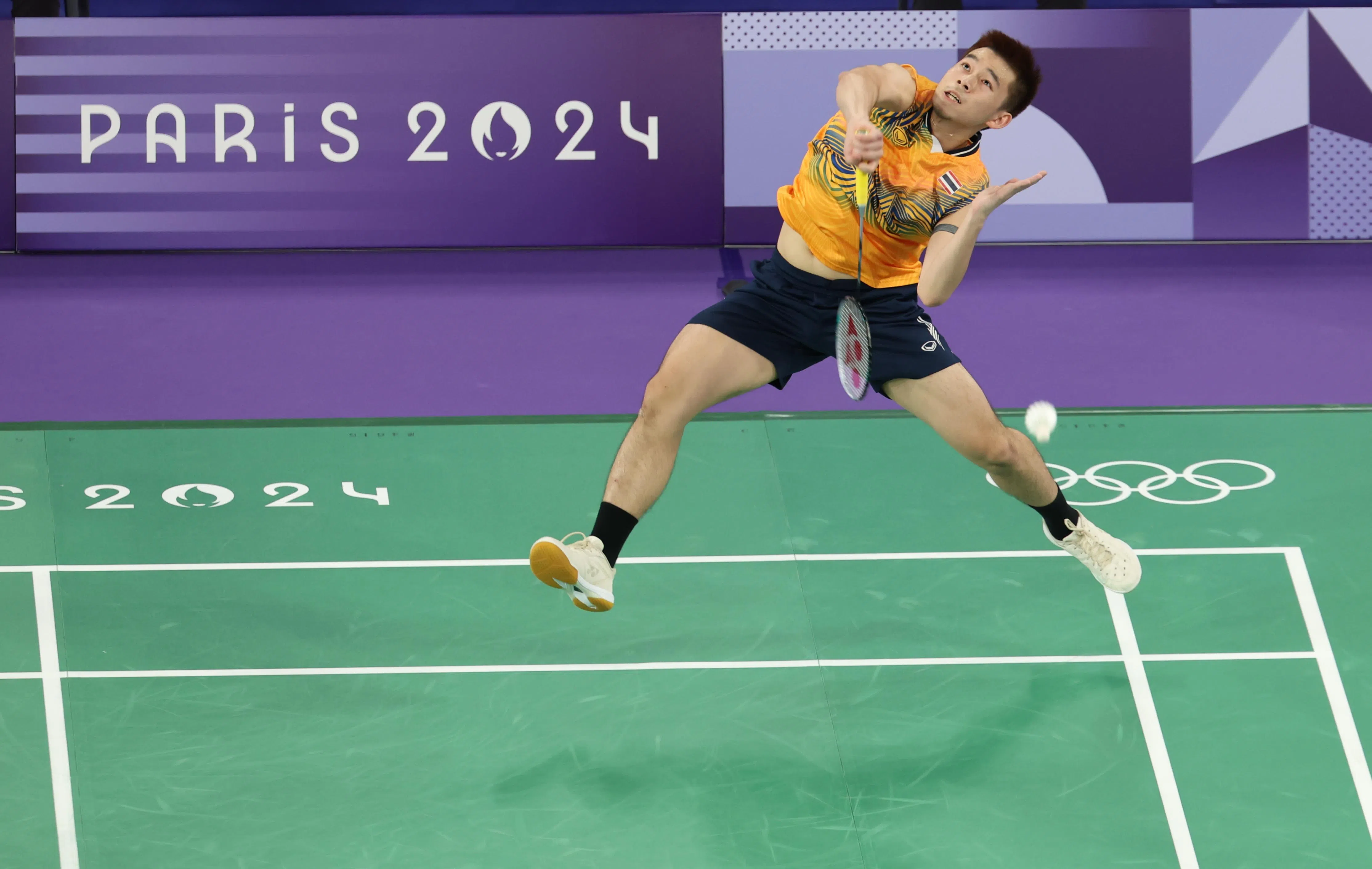 这是昆拉武特第一次参加奥运会，能打进男单决赛已是很好的成绩。（谢智扬摄）