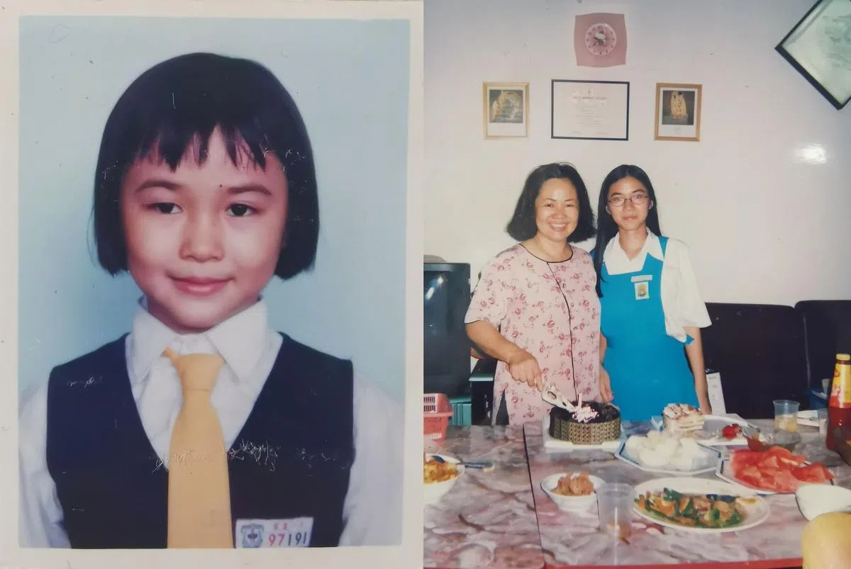 郑六月的妈妈是老师，又在自己念的小学教书，让她压力非常大。（图/郑六月）