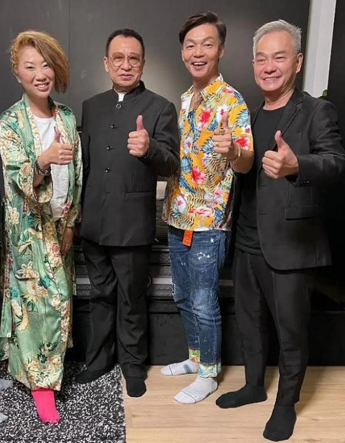  (左起）莫小玲，许绍雄，李国煌与刘谦益 。（受访者提供）