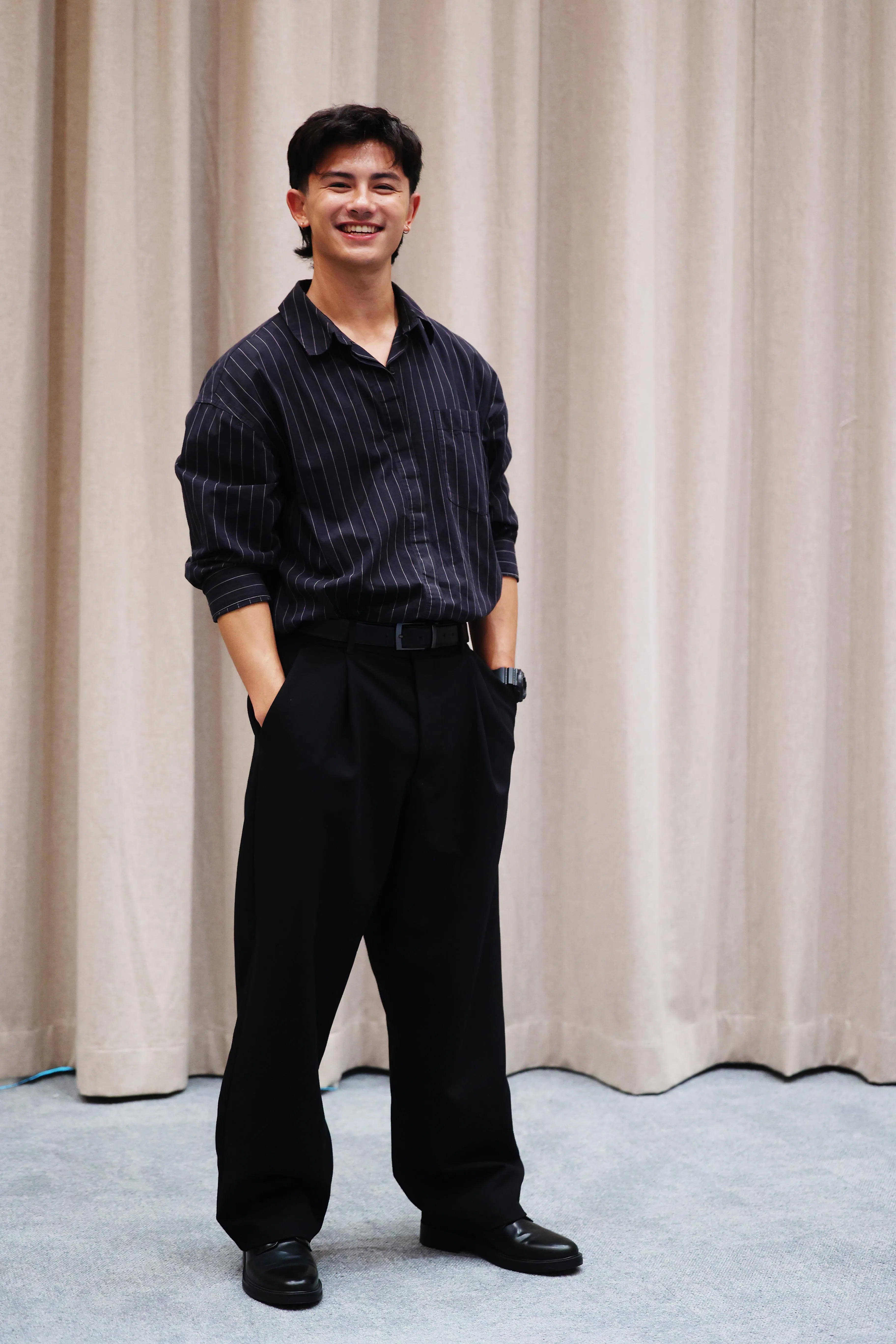 彭佳显是本地资深艺人彭耀顺的小儿子。 （蔡家增摄）