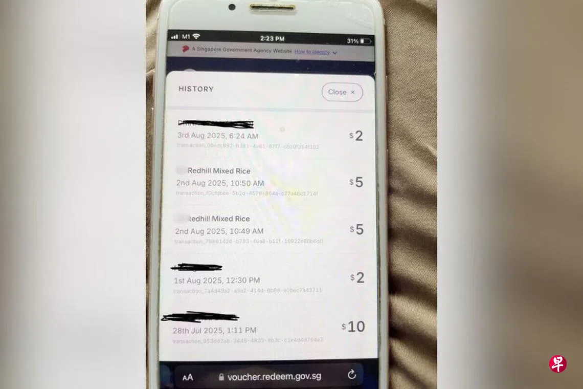 称杂菜饭摊骗老人家邻里购物券摊位助手：系统显示失败非蓄意| 联合早报