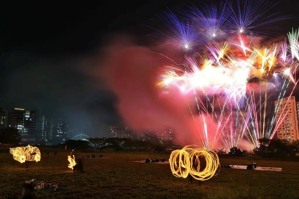 夜空齐放光彩 邻里欢腾跨入2026年 