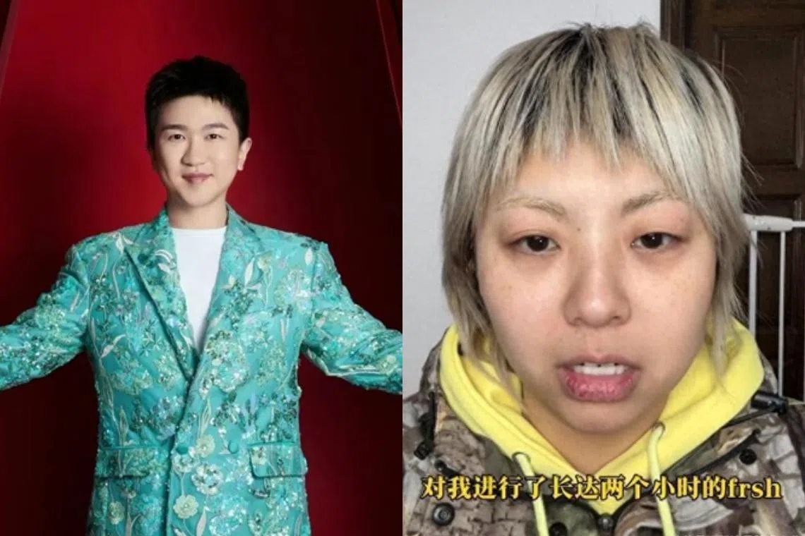 张大大（左）被工作室女编导黄毛毛爆职场霸凌。（互联网）