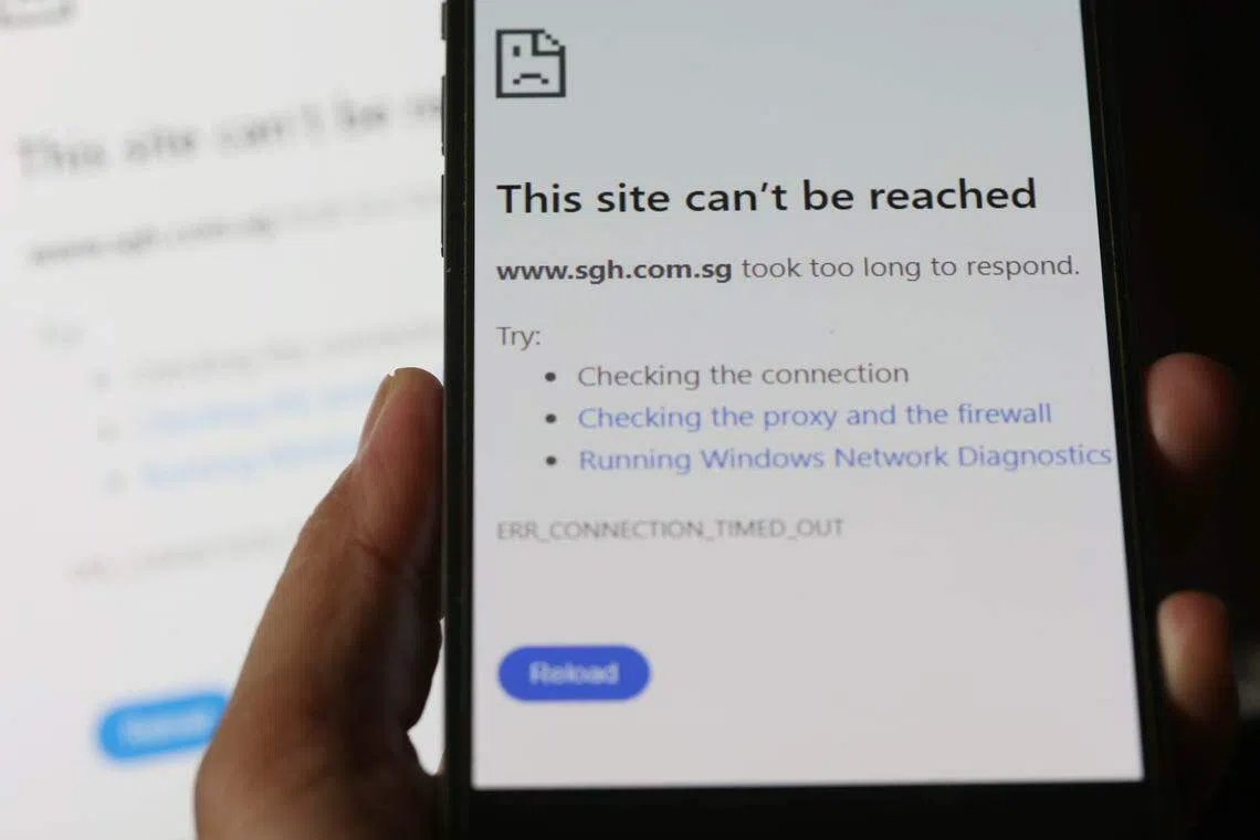 本地政府医院和综合诊疗所网站星期三（11月1日）出现全面故障，是因为遭到恶意攻击所致。（王彦燕摄）