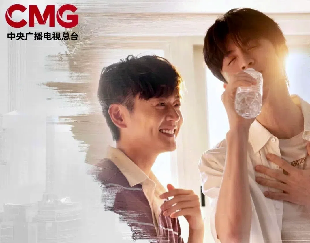 张振朗（左）和张云龙合拍央视短剧《奇迹》的单元《微光》。（互联网）