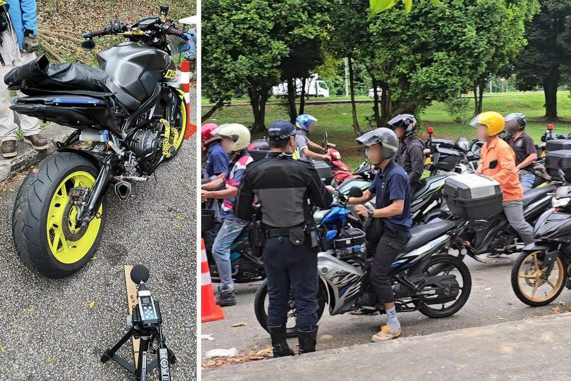 当局进行执法行动，确保电单车遵守交通法规，以及当局规定的安全和排放要求。（新加坡警察部队提供）