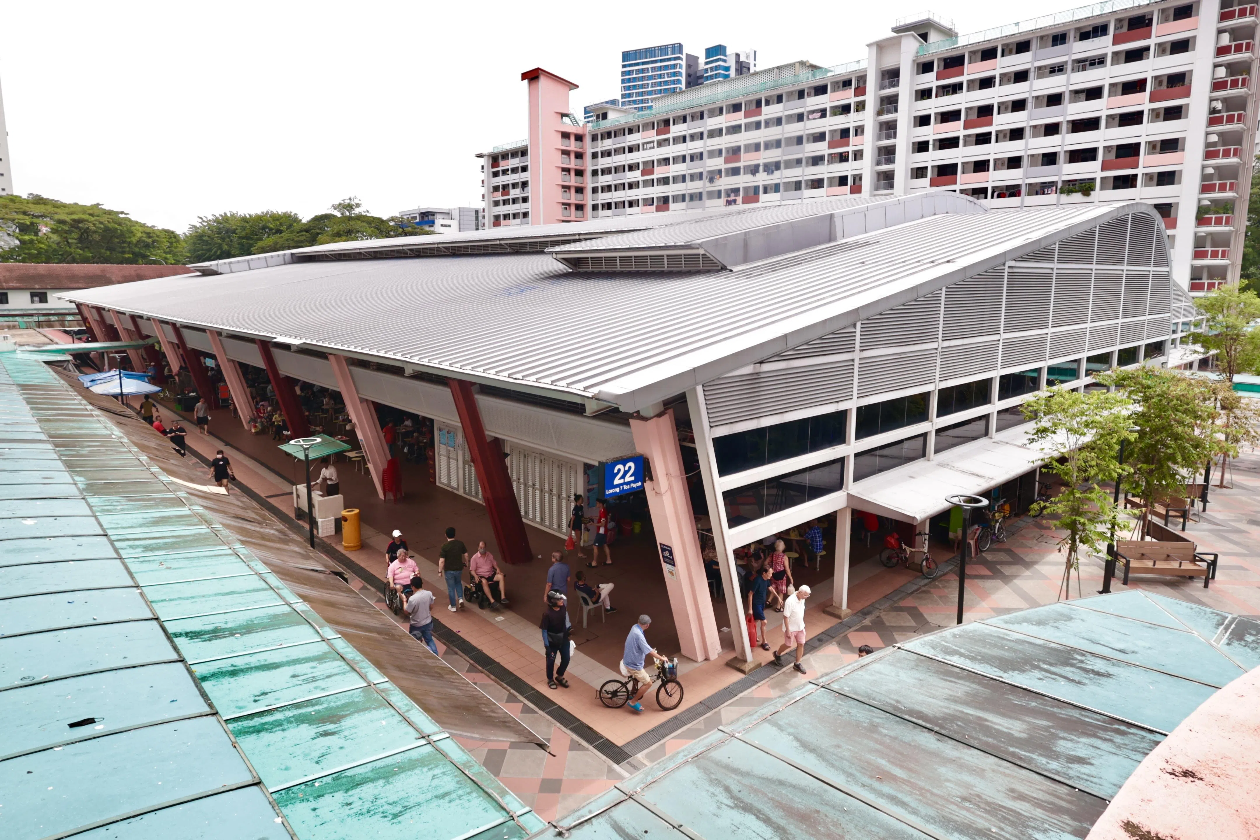 大巴窑7巷的金吉坊熟食中心建于1970年代。（特约陈佩敏摄）