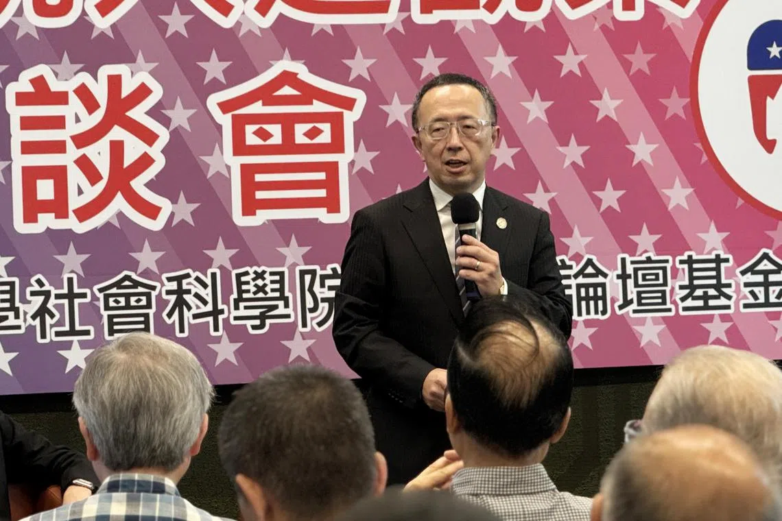  台大社科院院长苏宏达7月22日在座谈时提到，美国右翼智库传统基金会主导的《2025计划》，很可能成为特朗普当选后的施政方针，其中以打败中共政权为首要目标，未來作为美国盟邦成本会大幅增加。（缪宗翰摄）