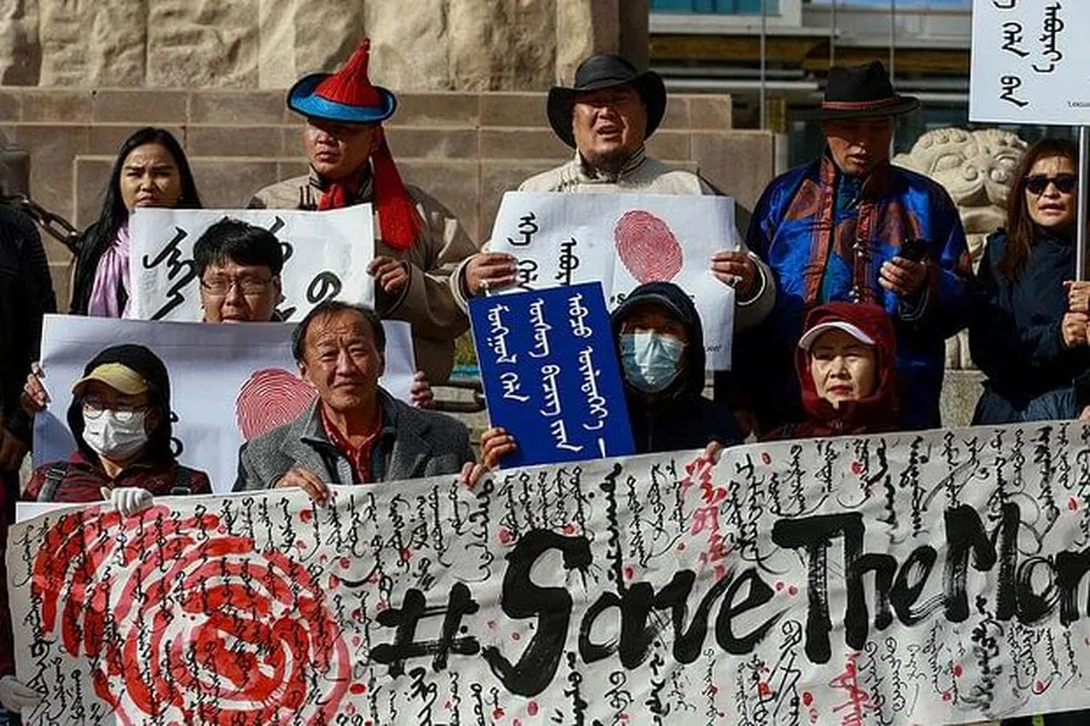 2020年在内蒙古爆发的示威活动。（互联网） 