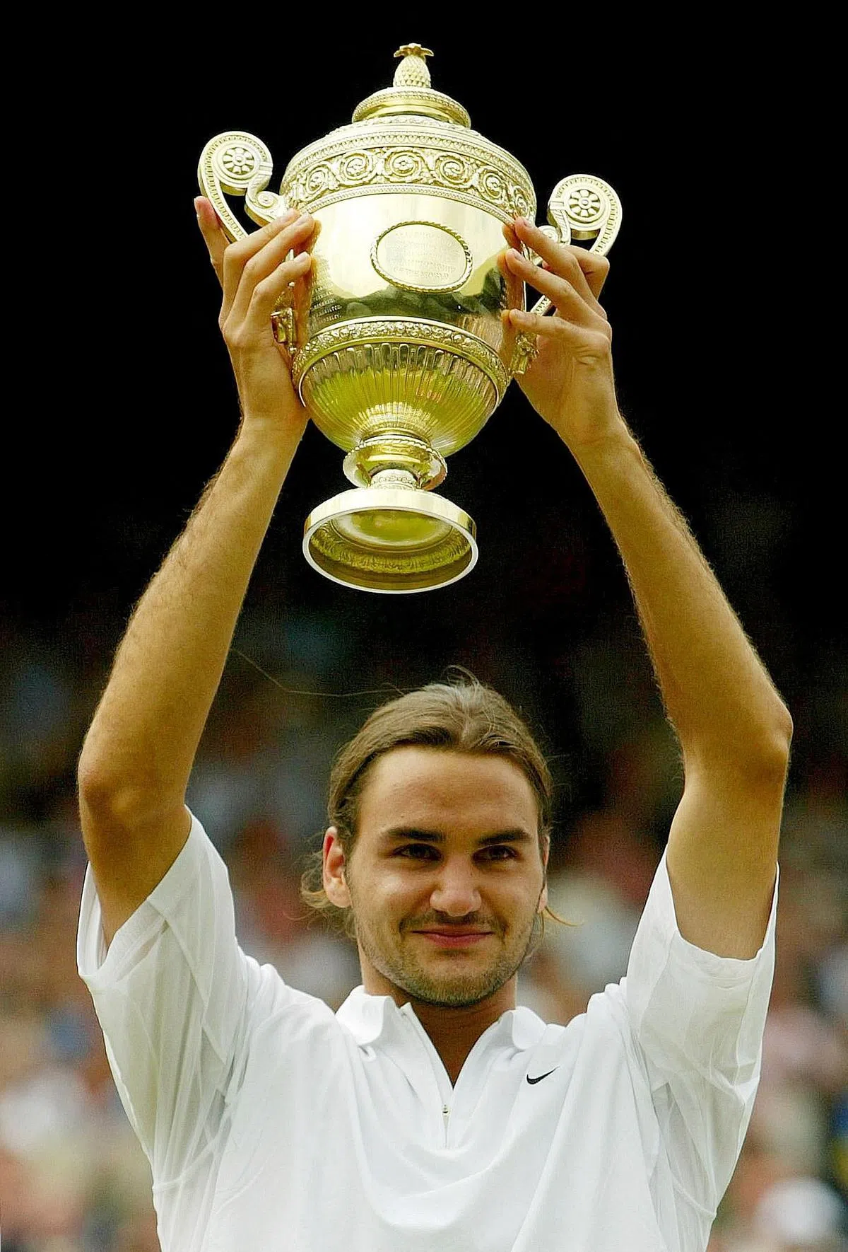 费德勒在2003年在温网赢得他的首座大满贯冠军，并在随后四年达成温网五连冠成就。（路透社）