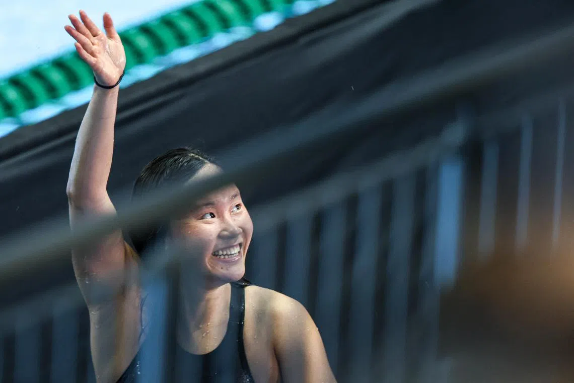 我国泳手颜欣慧在决赛排名第七。（关俊威摄）