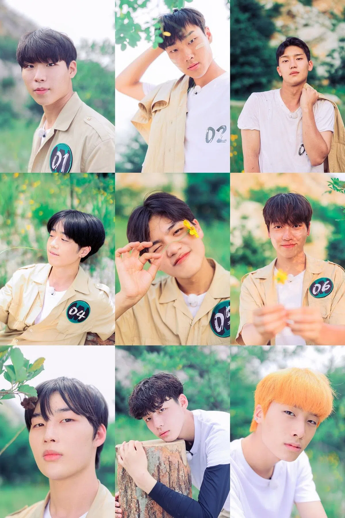 6号参赛者是UNB组合成员金基重，9号是NTX成员金志星。（官网）