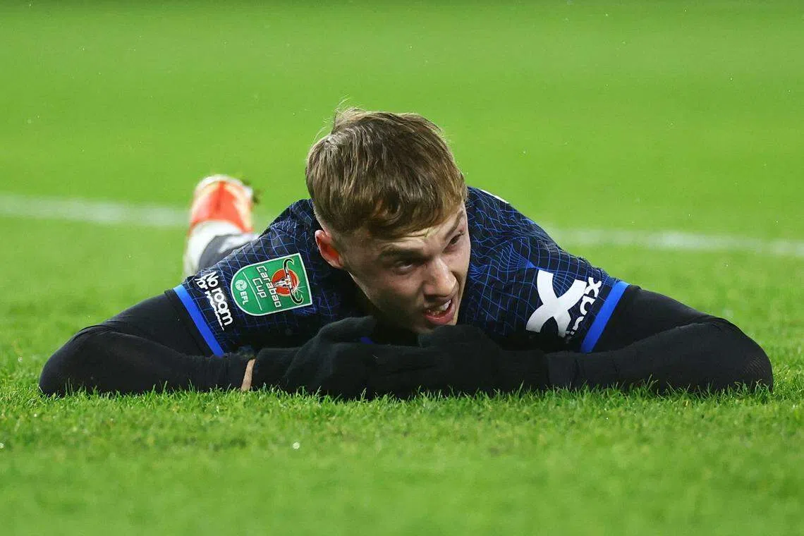 帕尔默接连错失良机，让切尔西吞下败果。（路透社）