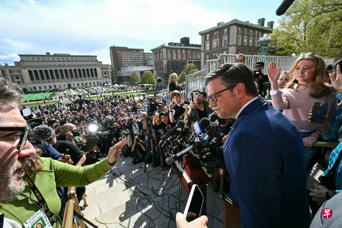 美大学亲巴示威持续蔓延众议长扬言出动国民警卫队| 联合早报