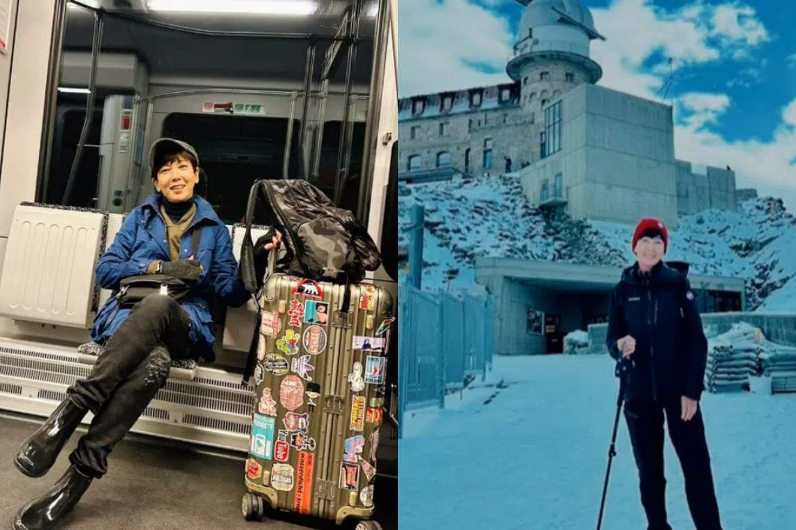 钟琴早前和老公到瑞士旅行。（取自钟琴IG）