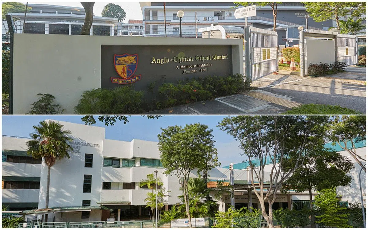 英华小学（经禧）（上图）和圣玛格烈小学（下图）位于禧盈轩一公里距离的范围内。（图/商家提供）