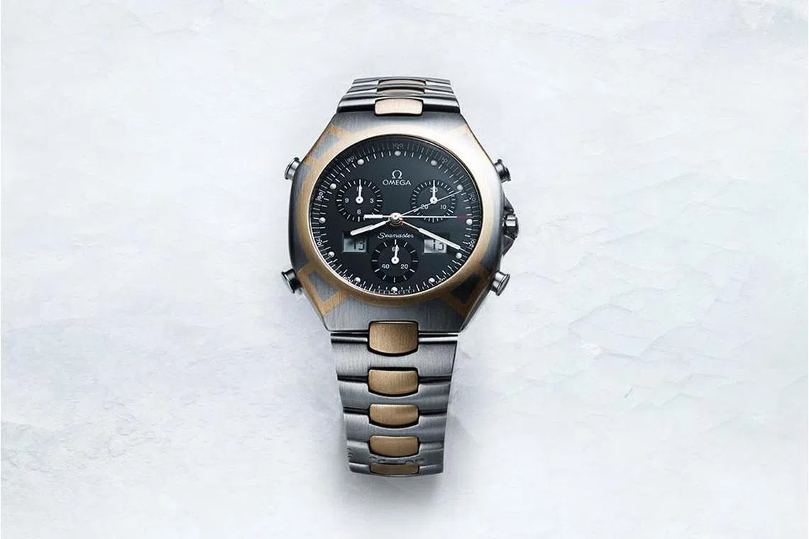 1988年卡尔加里纪念表款配备电子秒表功能。（欧米茄提供）