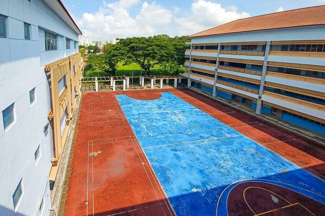 策士纳通道58号的前励进中学旧校舍位于私宅区，占地3万1863平方公尺，有八栋三层或四层楼高的建筑物，以及广场、篮球场和英式女篮球场各一个。（取自新加坡土地管理局脸书）