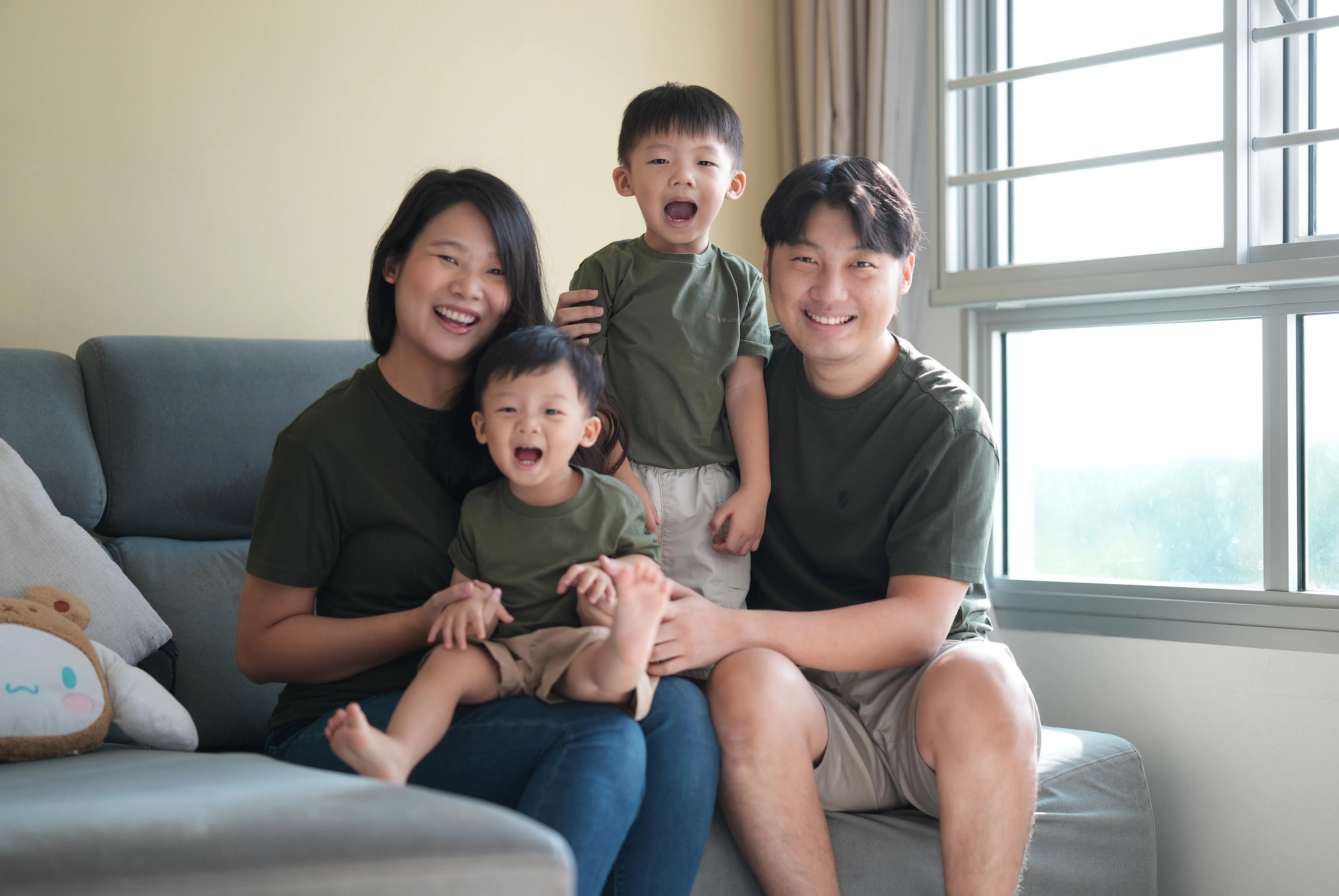 苏芷芸和丈夫今年5月会迎来第三个宝宝，新生儿可获得5000元多子女家庭保健储蓄补助金，减轻经济压力。（谢智扬摄）