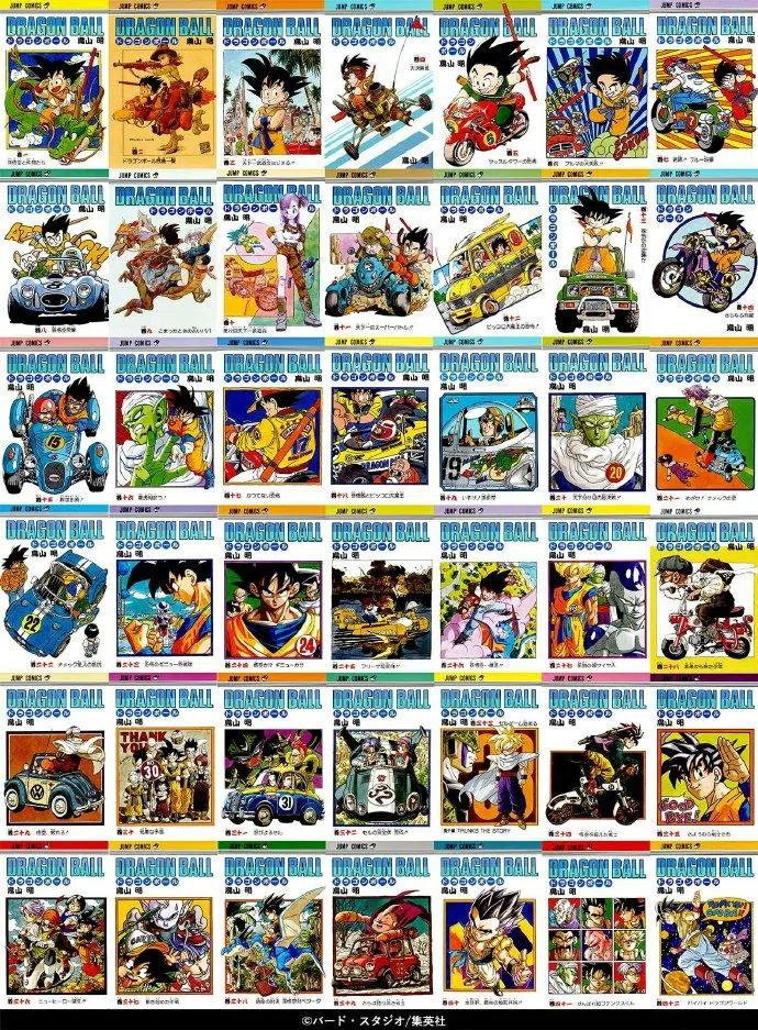 《七龙珠》中文版42卷的封面合集。（互联网）