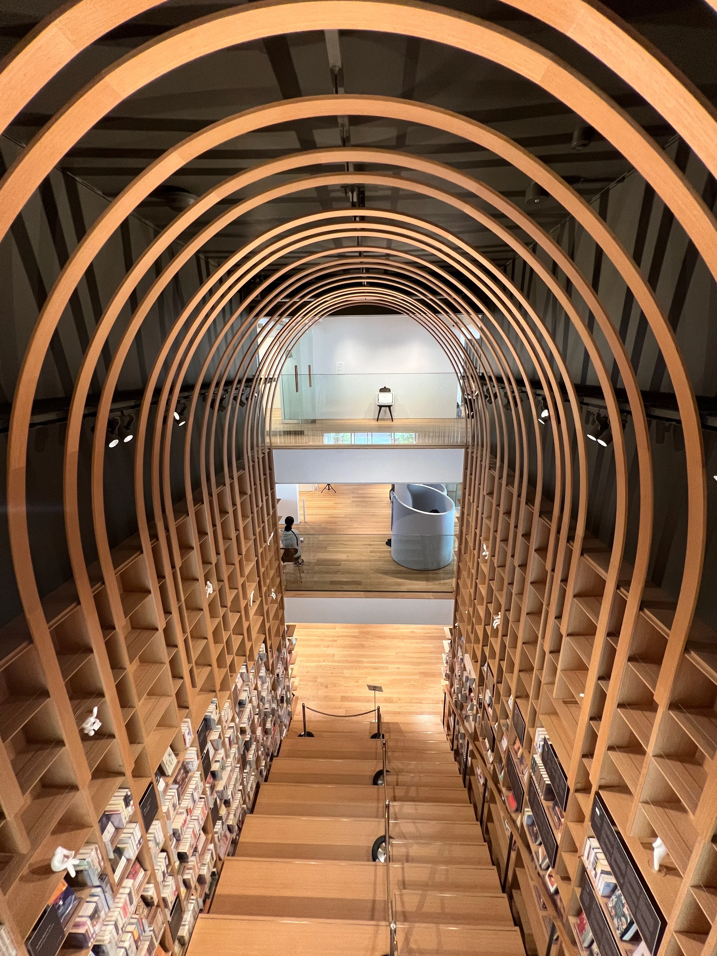 隈研吾以隧道作为意象，为读者开启村上春树图书馆的学习旅程。（叶孝忠摄）