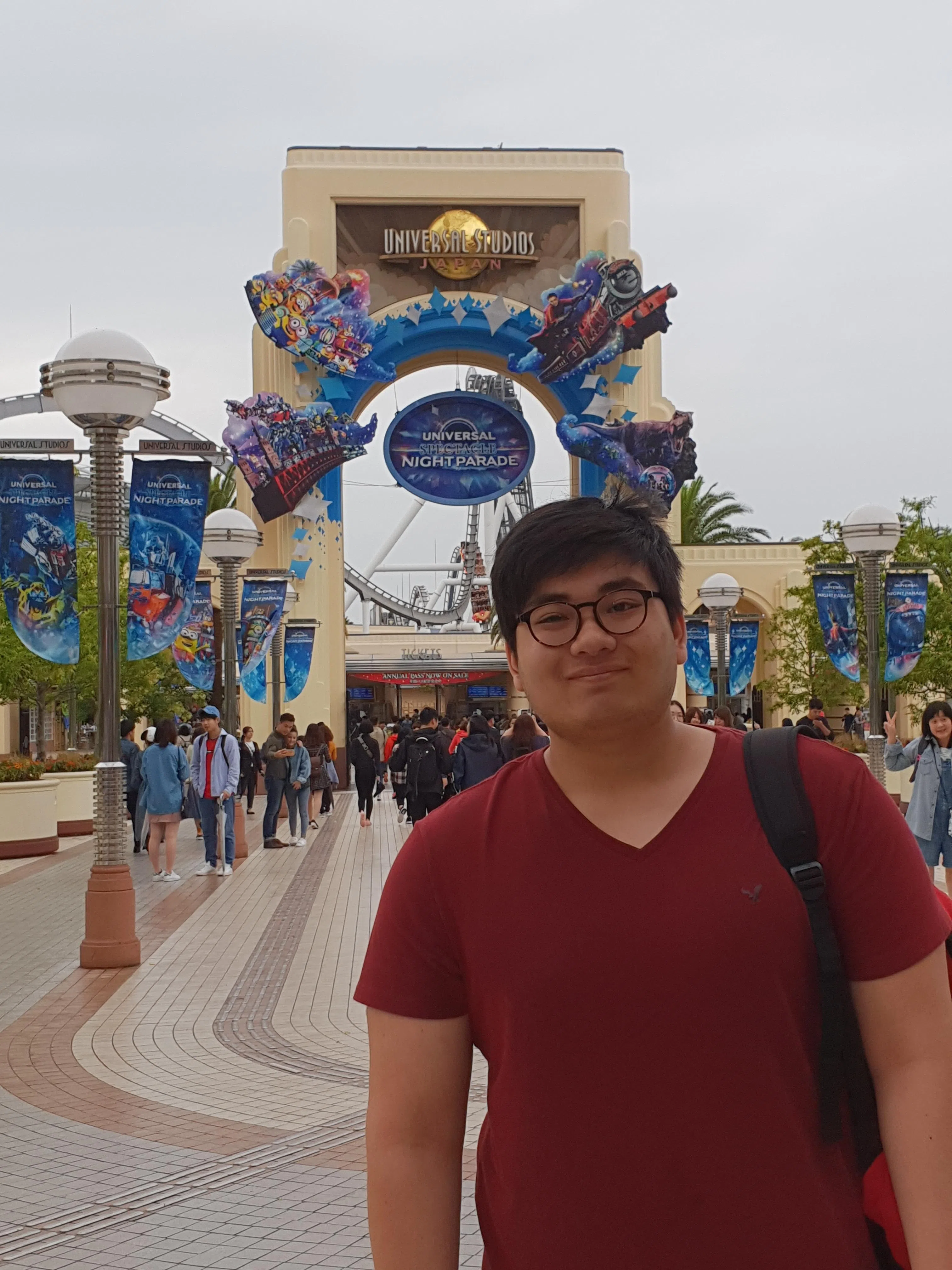 因不良的饮食习惯，林建程的体重一度超过100公斤的不健康水平。图摄于2018年。（受访者提供）