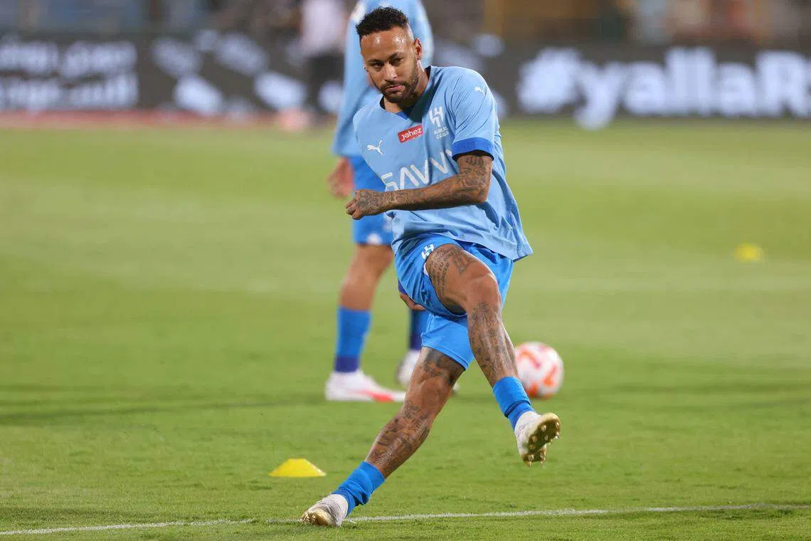 曾帮助大巴黎在多特蒙德面前立功的内马尔，如今已转战沙特球会。（法新社）