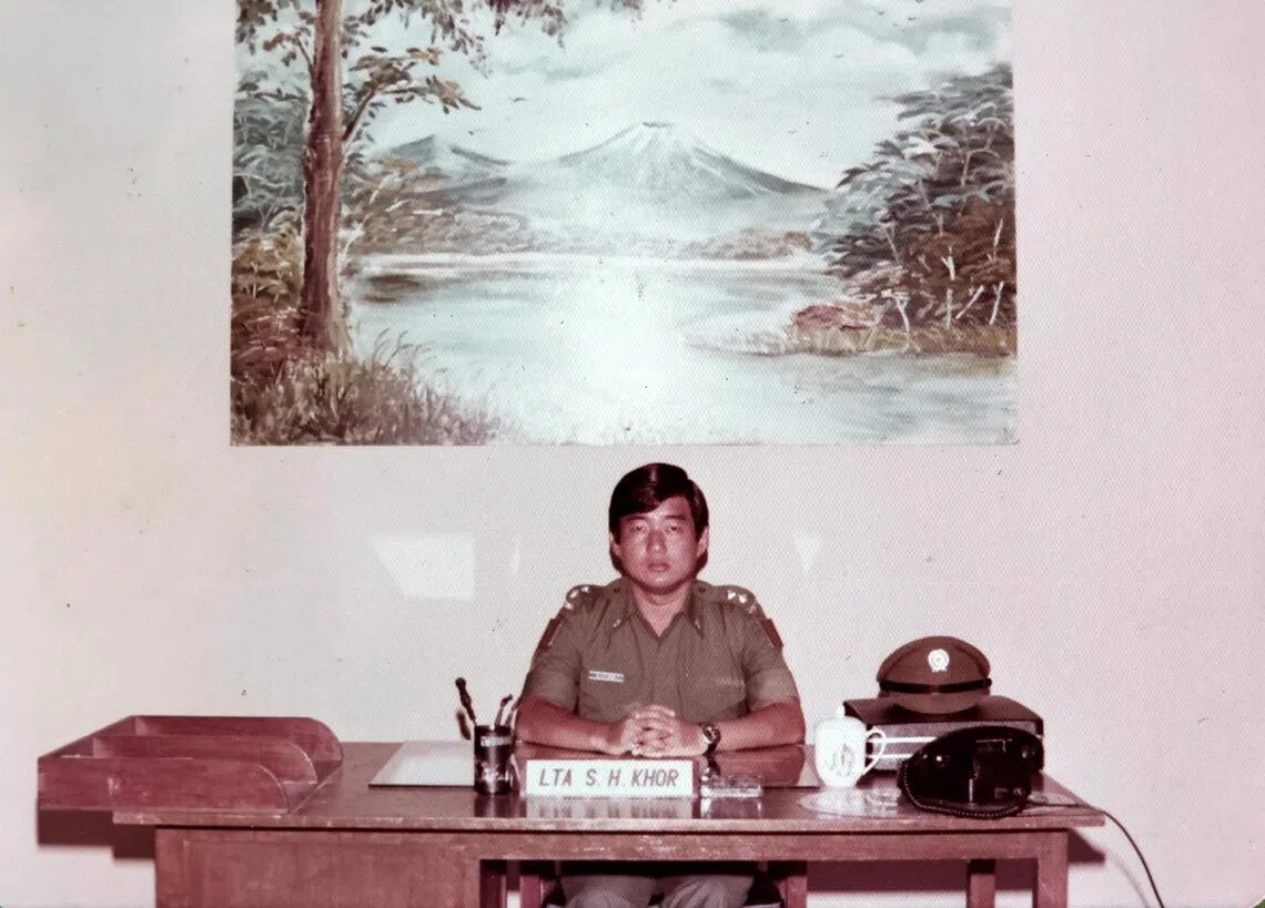 柯信丰是第一批工兵部队指挥官。（柯信丰提供）