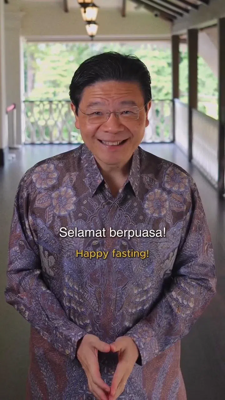 黄循财总理祝愿斋戒月这个反思与更新的佳节为人们带来家庭安宁，让每一个人得到祝福。（总理脸书视频截图）